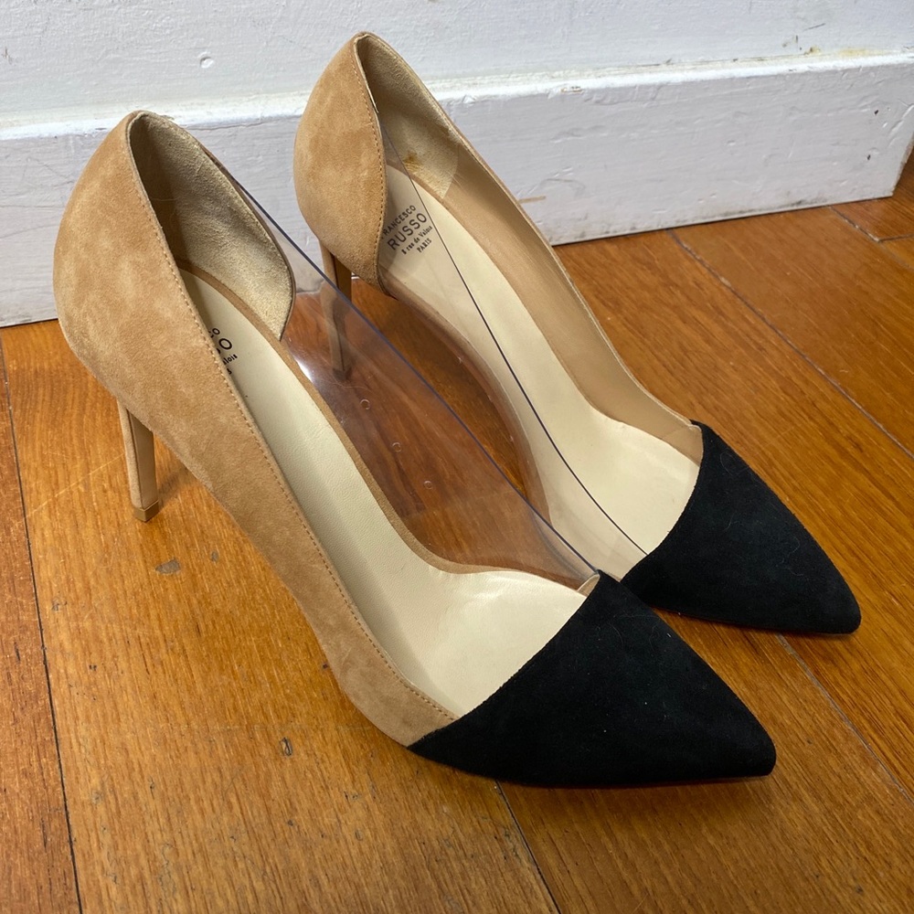 FRANCESCO RUSSO Contrast Panel Pumps - Picture 9 of 12